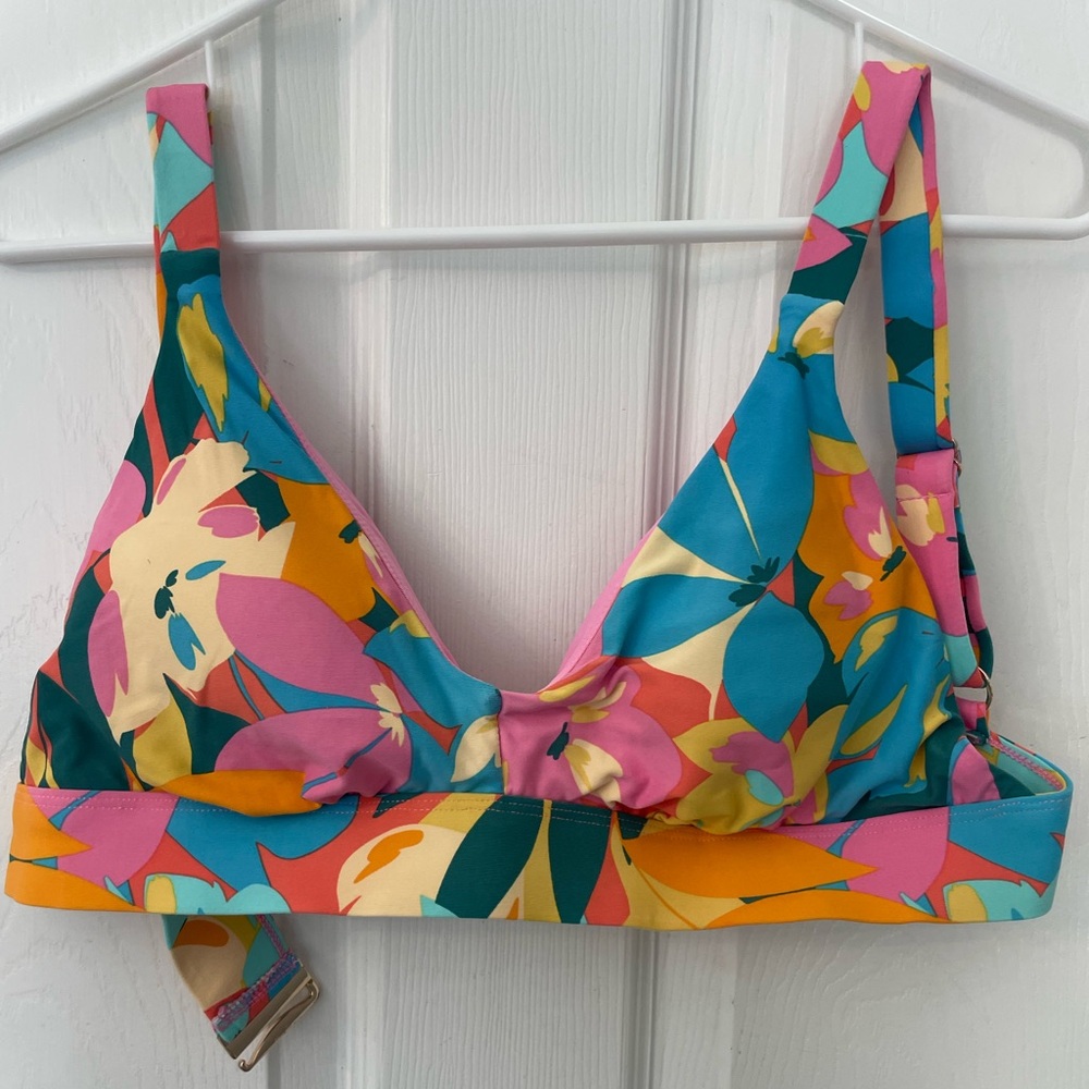 Anne Cole two piece floral high waisted swimsuit size Large worn twice - Picture 4 of 11
